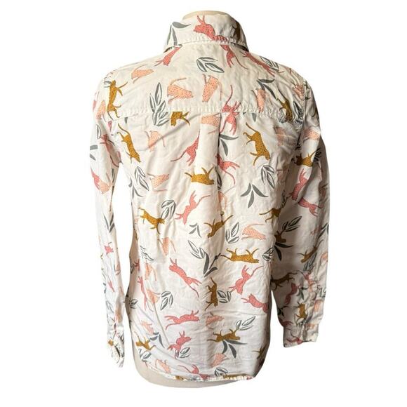 Marine Layer Sahara Cheetah Leopard Button Down Long Sleeve Shirt Women's Small - Picture 7 of 9